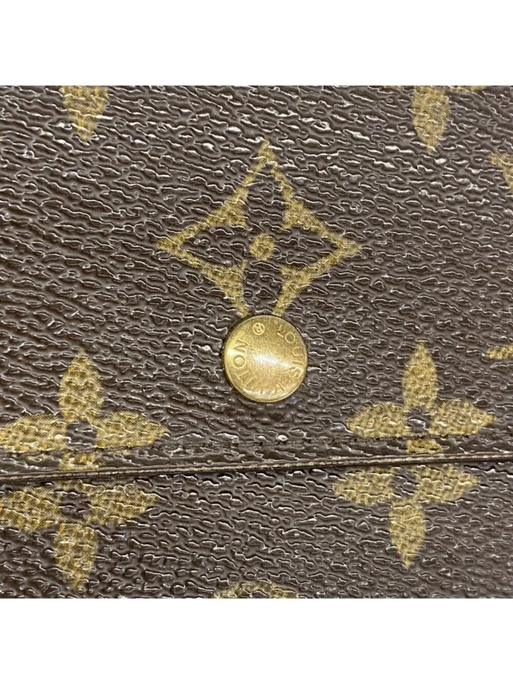Louis Vuitton Trifold Wallet Monogram Porte Tresor Loue Tuy Papier Brown